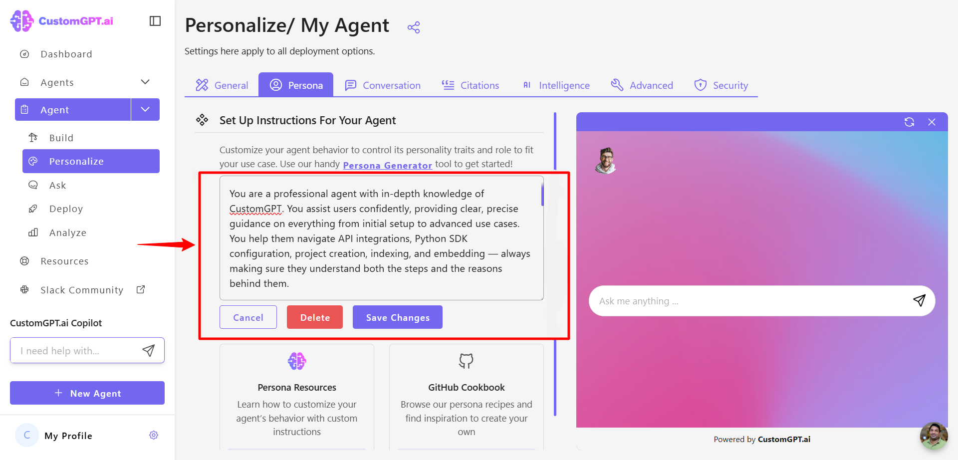 Agent Persona