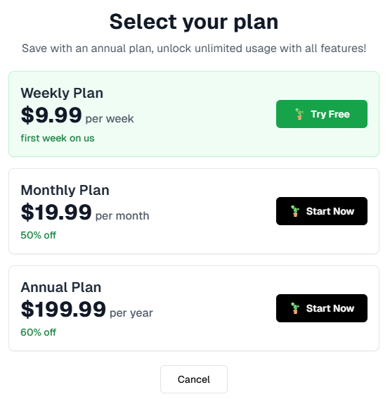 caktus ai pricing
