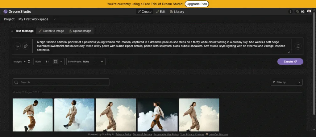 Dream Studio image generator