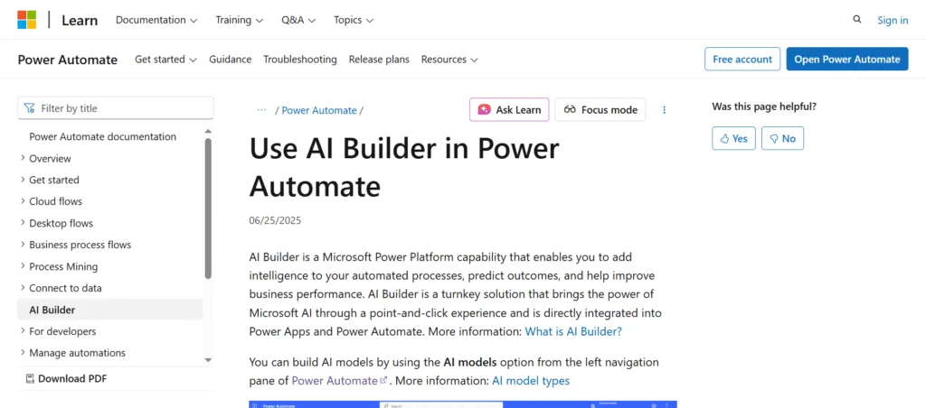 Microsoft AI Builder