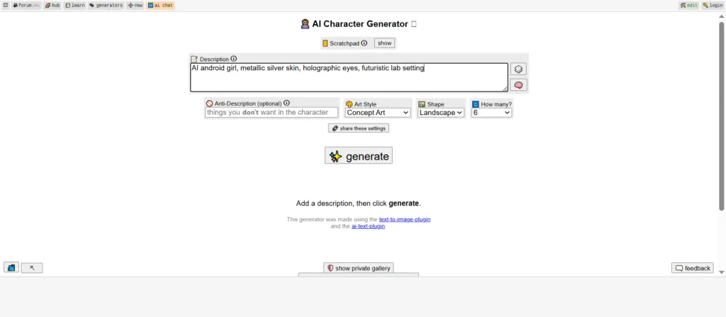 What is Perchance AI Girl Generator