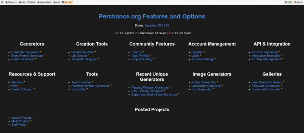 Key Features of Perchance AI Girl Generators